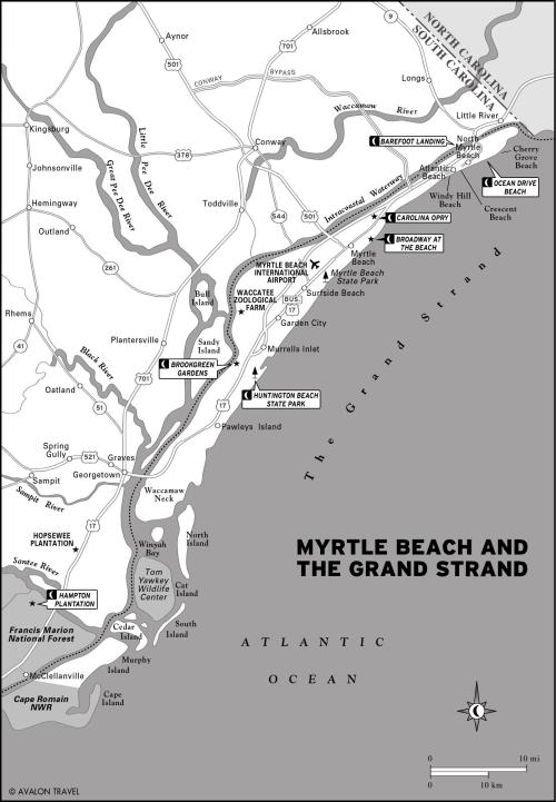 Map of Myrtle Beach SC and South Carolina Grand Strand